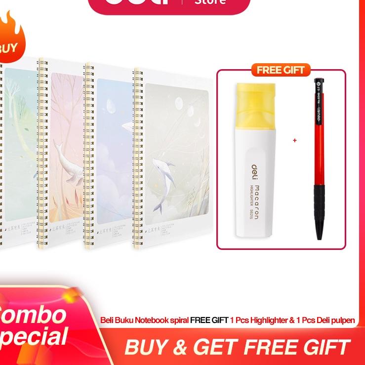 

Bagus Dipakai ✡ [COMBO SUPER HEMAT] Deli Spiral Notebook / Buku Tulis Jilid Spiral A5 B5 60 Halaman Gambar Lucu.