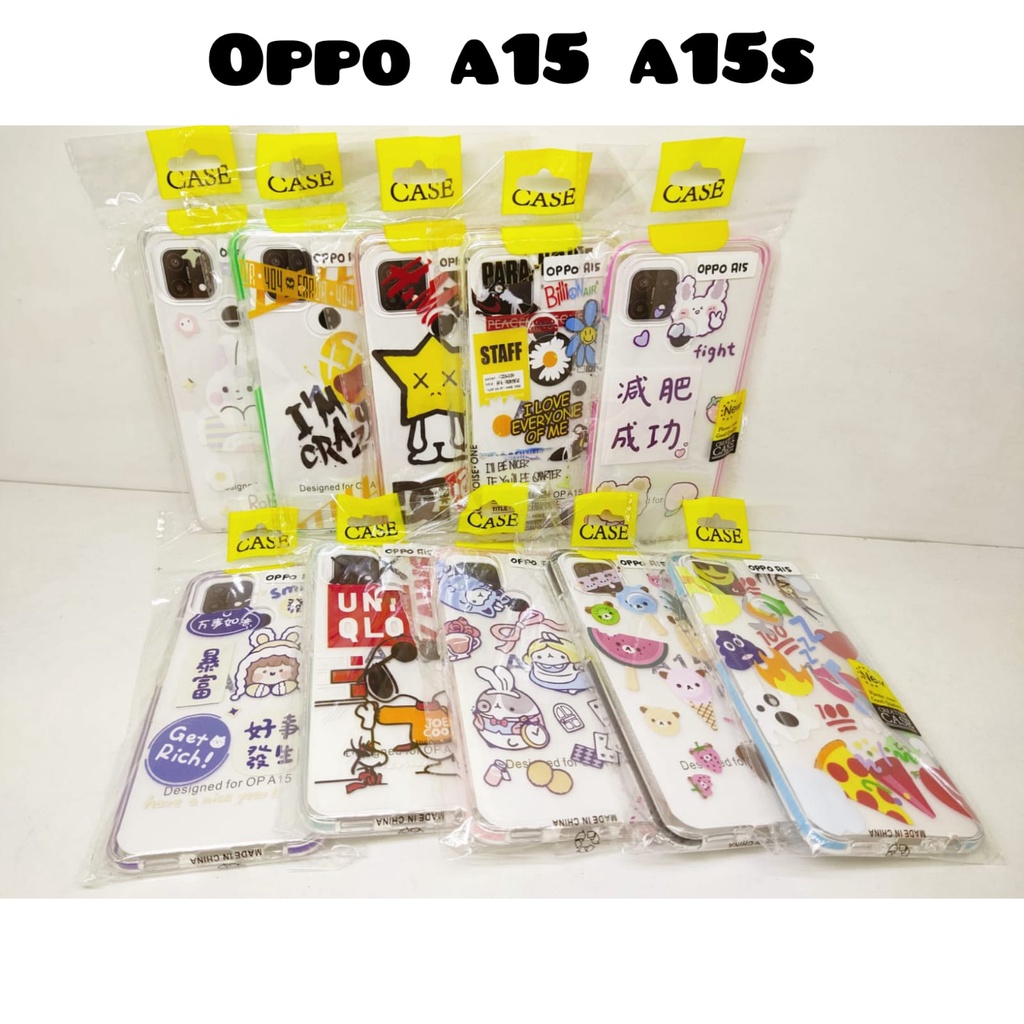 Case Aesthetic Motif List Color Oppo A5S A7 F9 A12 A15 A15S A95 A74 4G Clear