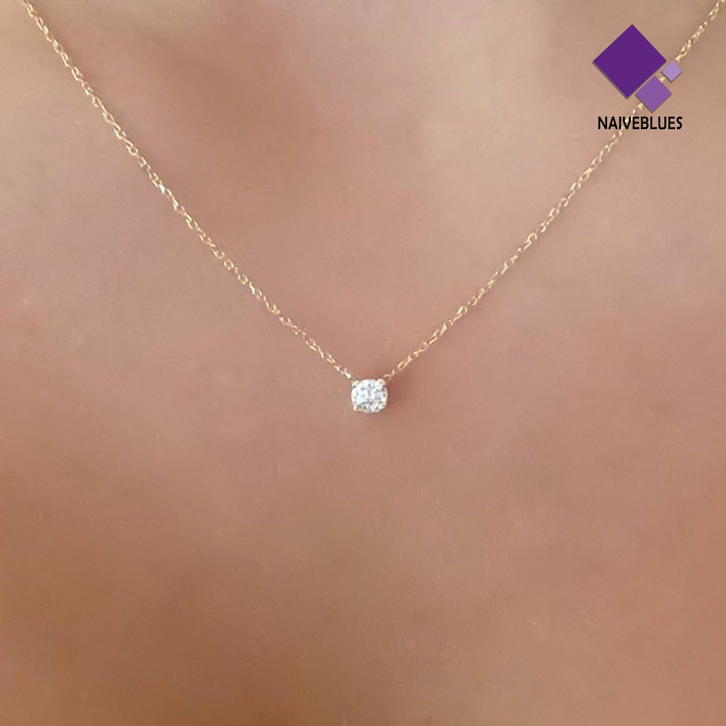 Kalung Rantai Cubic Zirconia Inlaid Untuk Wanita