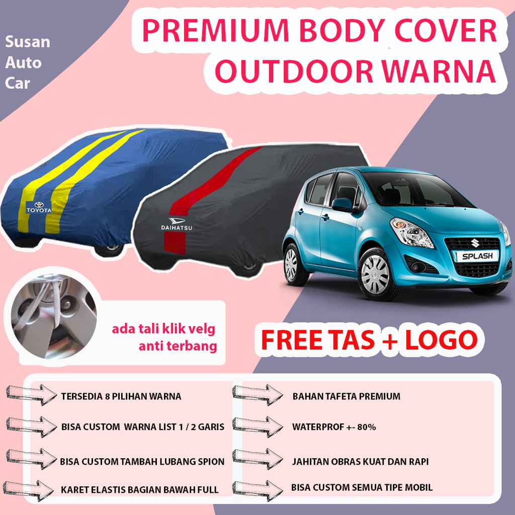 Body Cover OUTDOOR PREMIUM SPLASA / Sarung Mobil Splasa / Cover Mobil Splasa / Selimut Mobil Splasa