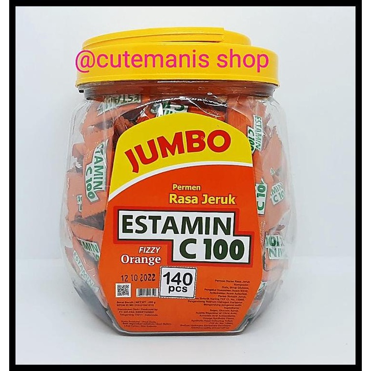 

Permen Jeruk Estamin C100% Toples Isi 140 Pcs Murah Meriah