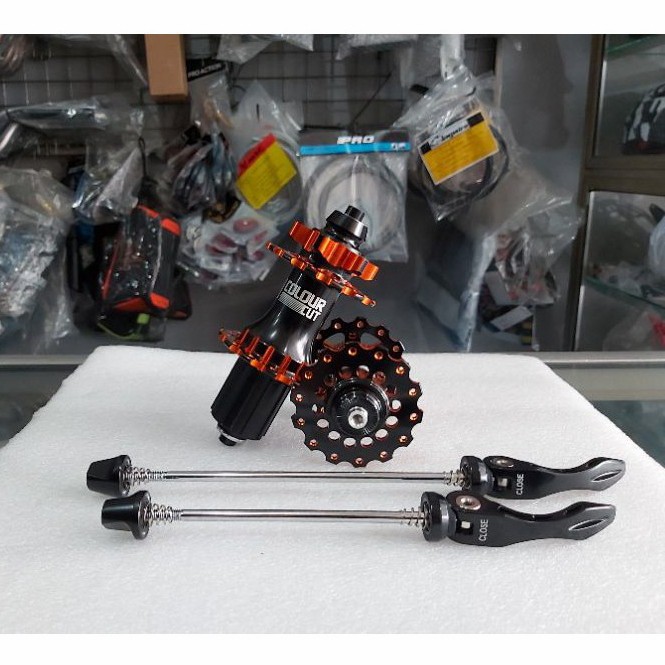 HUB FREEHUB NAUTILUS COLOUR CUT 28 HOLE DISC BRAKE ORANGE