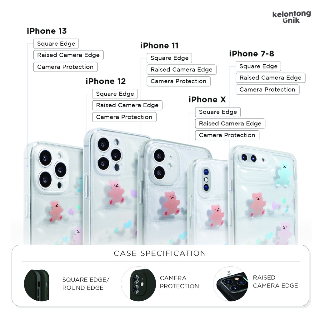 For iPhone - Puffy Gummy Bear Case/ Jacket Air Pillow Case