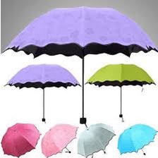 PAYUNG LIPAT 3D Magic Umbrella 3 Dimensi Ajaib Hujan Basah Ada Motif Timbul Lucu Unik