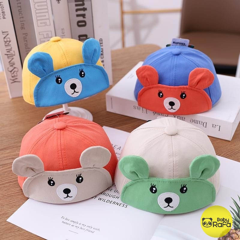 Topi Baseball Bayi Anak Hat Baby 1 sd 4 Tahun Kualitas Impor Model BEAR Dua Warna