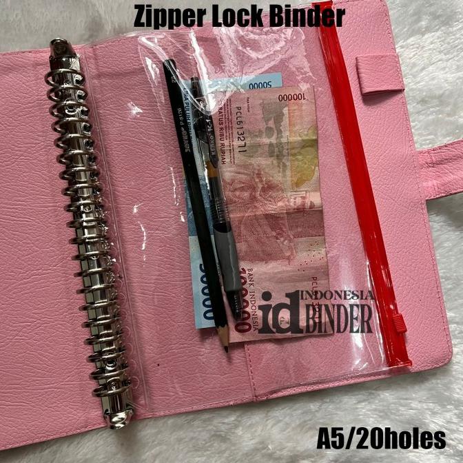 

ZIPPER ZIP LOCK BINDER MULTIHOLES POCKET