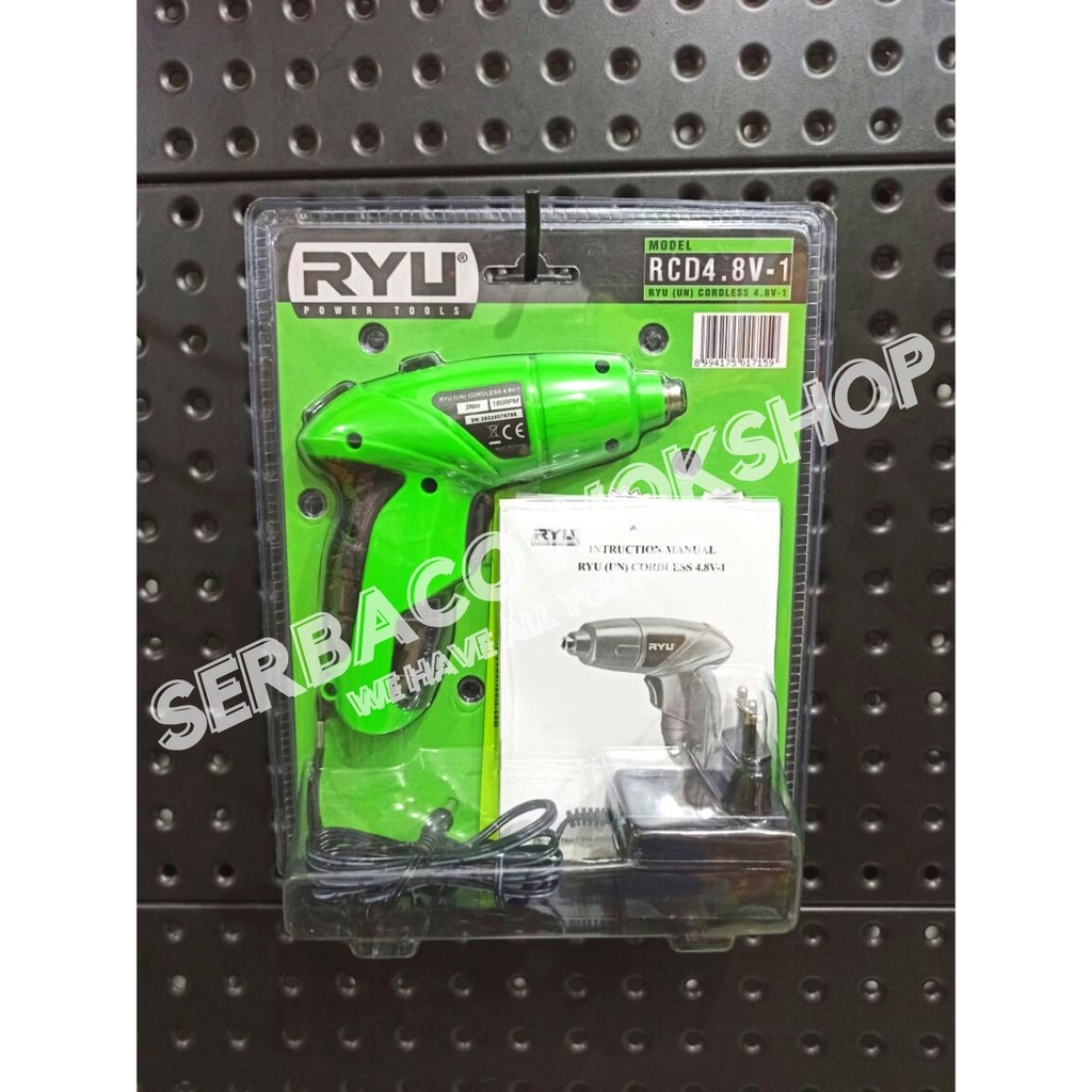 RYU Mesin Bor Obeng Baterai 4.8 V-1 Cordless Screwdriver Bor Charge Khusus Area Jawa dan Sekitarnya