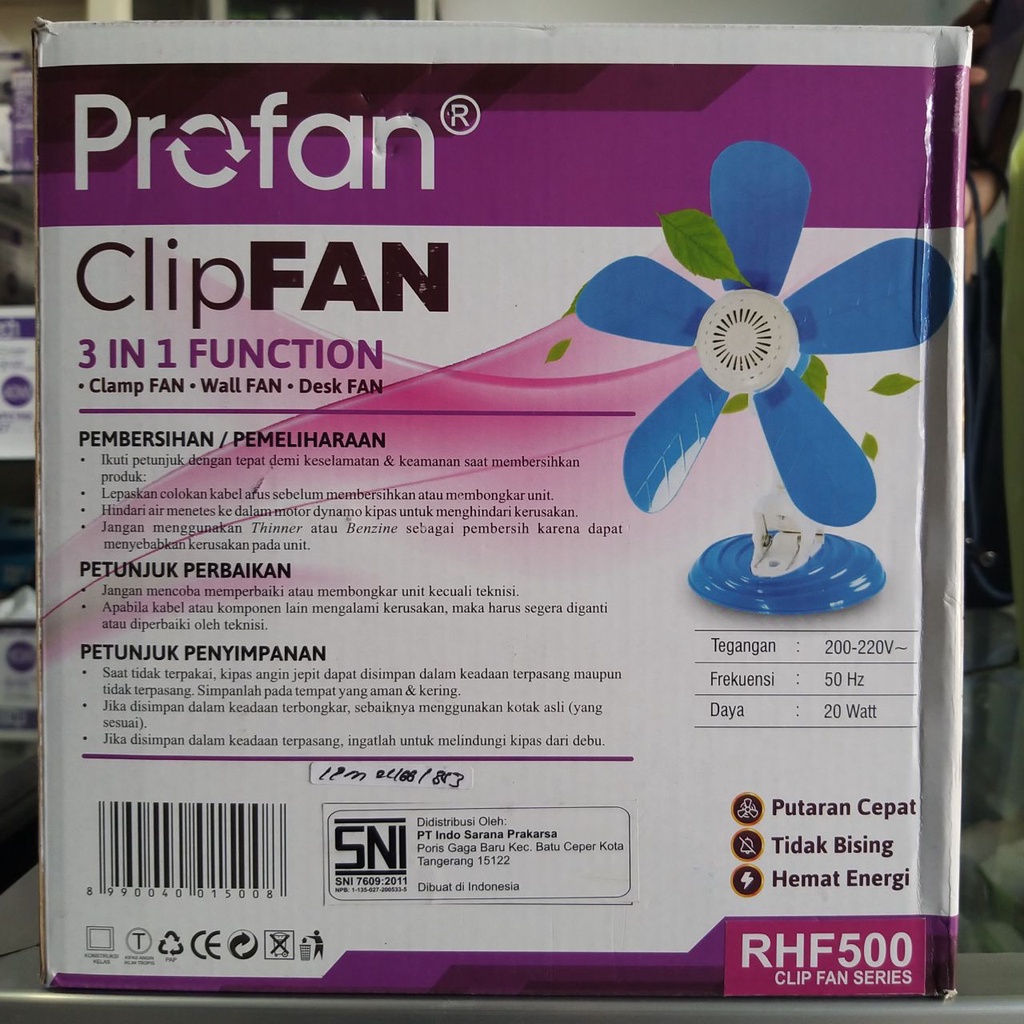 Kipas Angin Jepit Profan 30Watt dan 20Watt 5 Baling 3 in 1 RHF-700 / RHF500/ HELI FAN / CLIP FAN / Kipas Angin Portable