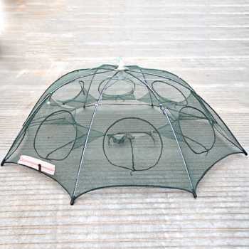 Alat pancing Perangkap Payung Bubu Hexagonal 8 Hole Fishing Net Trap Cage