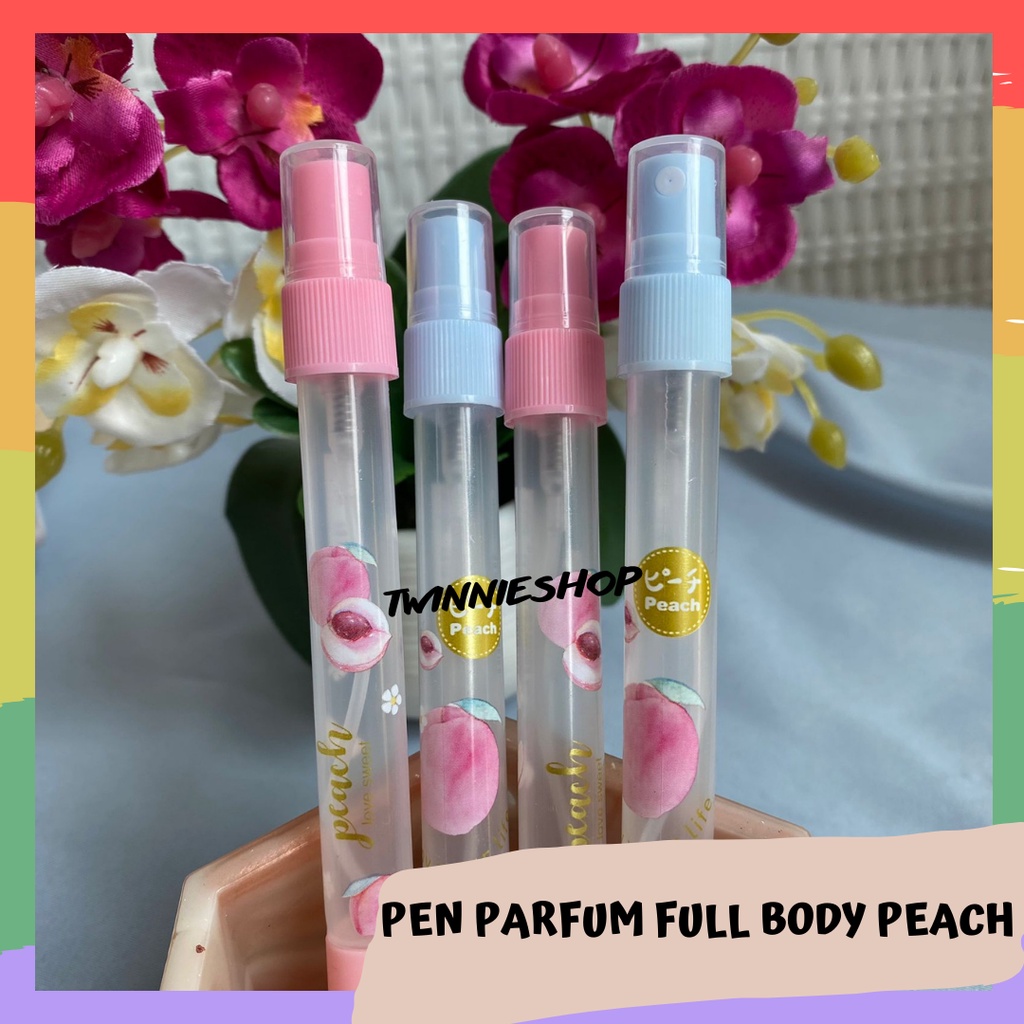 PEN PARFUM FULL BODY PEACH SPRAY SEMPROT PULPEN KARAKTER LUCU UNIK BOLPEN BALLPOINT MURAH BISA COD