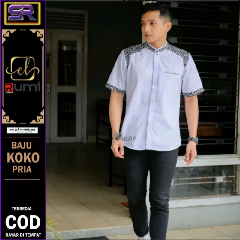 KOKO PENDEK ANOS KOKO PENDEK ARASEO ELRUMI EXLUSIVE BAJU KOKO REMAJA DEWASA KOKO PUTIH BAJU KOKO ORI