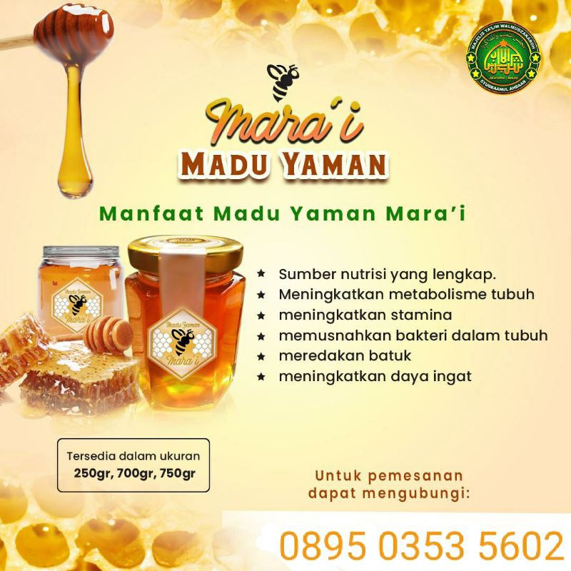 

madu Yaman Mara'i asli 250gr