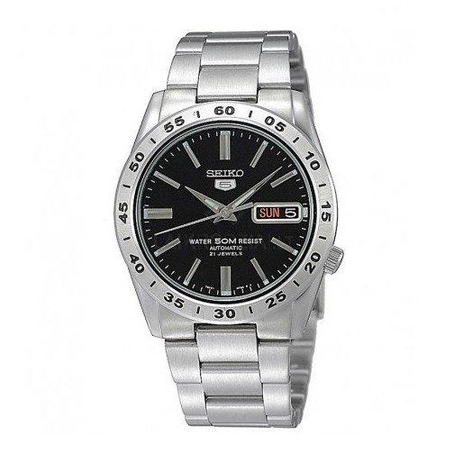 Seiko 5 SNKE01K1 Automatic Black Dial Stainless Steel - Jam Tangan Pria