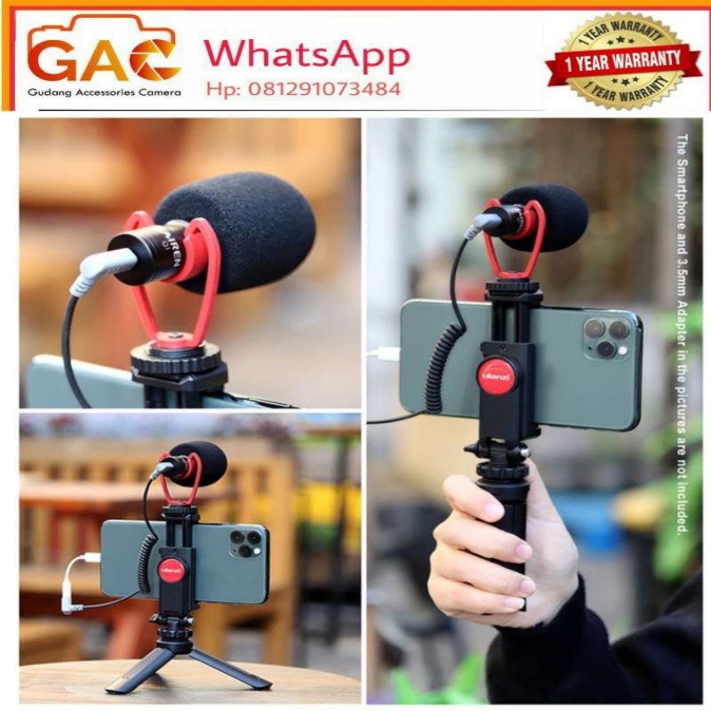 Paket hemat GAC VLOG ULANZI ST-06 microphone BOYA MM1 mini stand