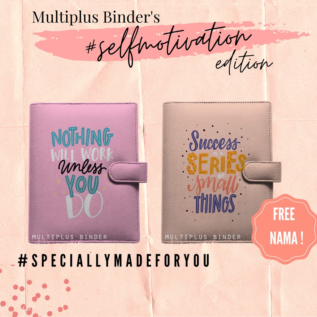 

Binder A5 / B5 / A6 Quotes Custom #selfmotivation Edition Free Tambah Nama dan Pilih Warna Dalam