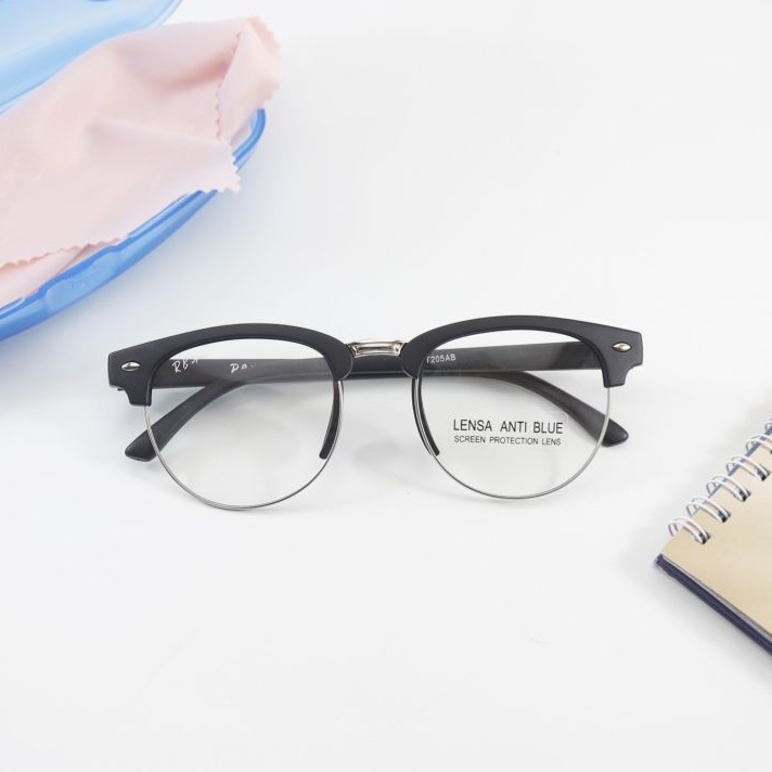 Kacamata Retro Oval Anti Blueray Anti Radiasi HP / Komputer 205HT