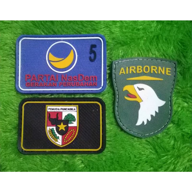 PATCH RUBBER PARTAI NASDEM / PEMUDA PANCASILA / AIRBORNE