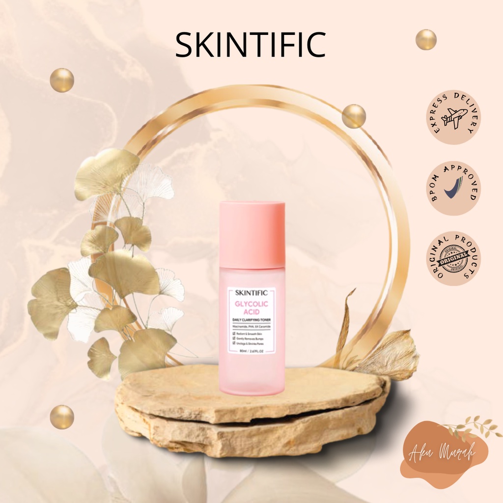 ✨ AKU MURAH ✨ SKINTIFIC Glycolic Acid Daily Clarifying Toner 80Ml