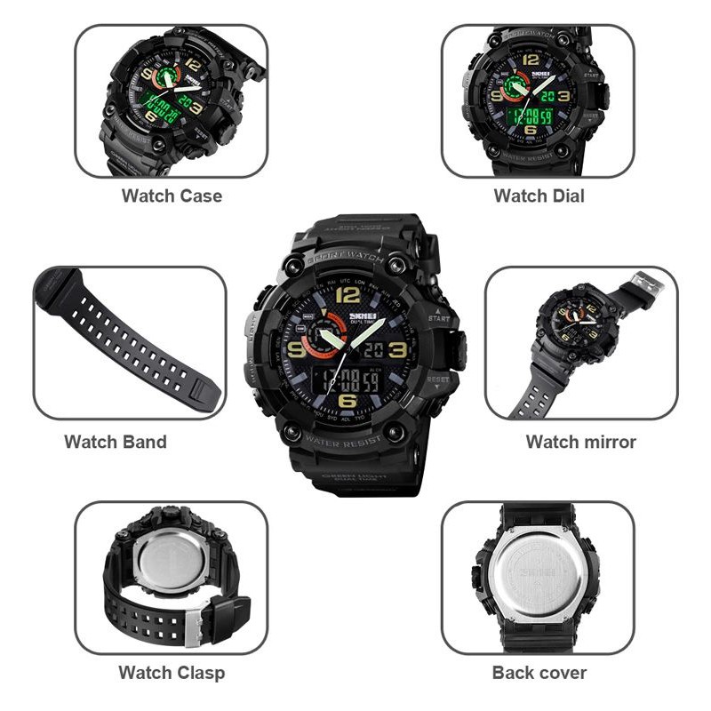 SKMEI 1520 Jam Tangan Pria Digital Analog Anti Air WATCHKITE WKOS