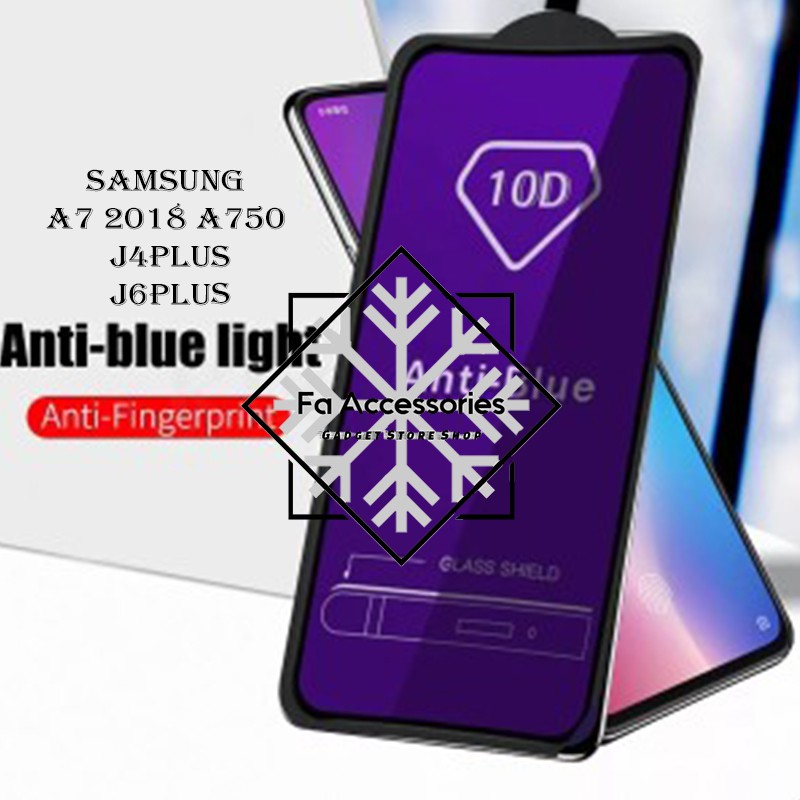 Tempered Glass Bluray Anti Blue Light samsung a7 2018 a750 j6 j6 j4 j7 j7pro pro plus 10D 99D