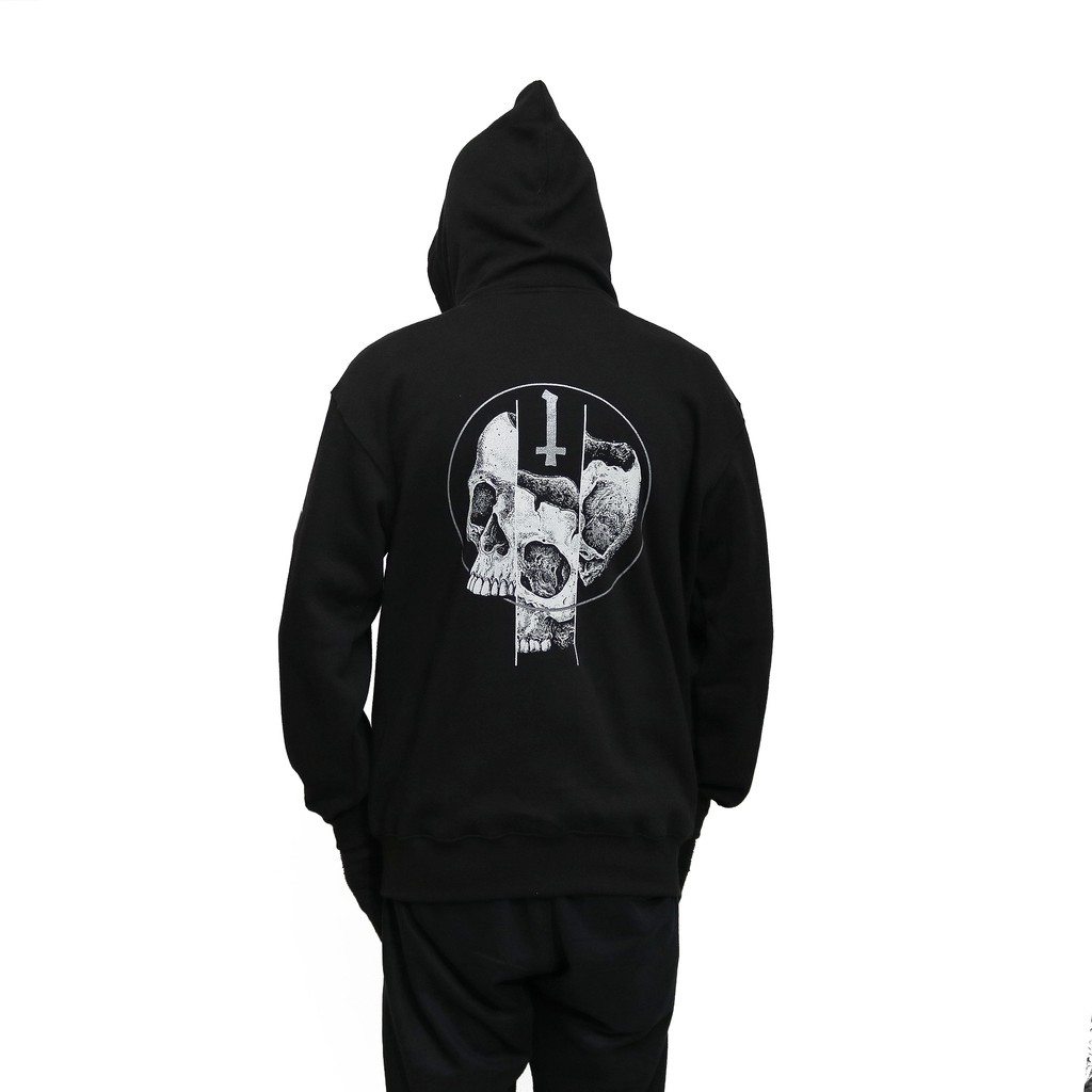 Heretic - Zip-up Hoodie - Broken Skull