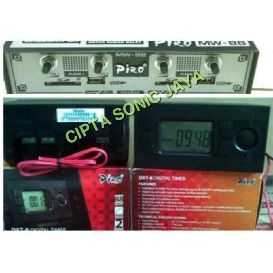 paket mesin piro mw88 plus timer piro dxt 8 untuk suara luar