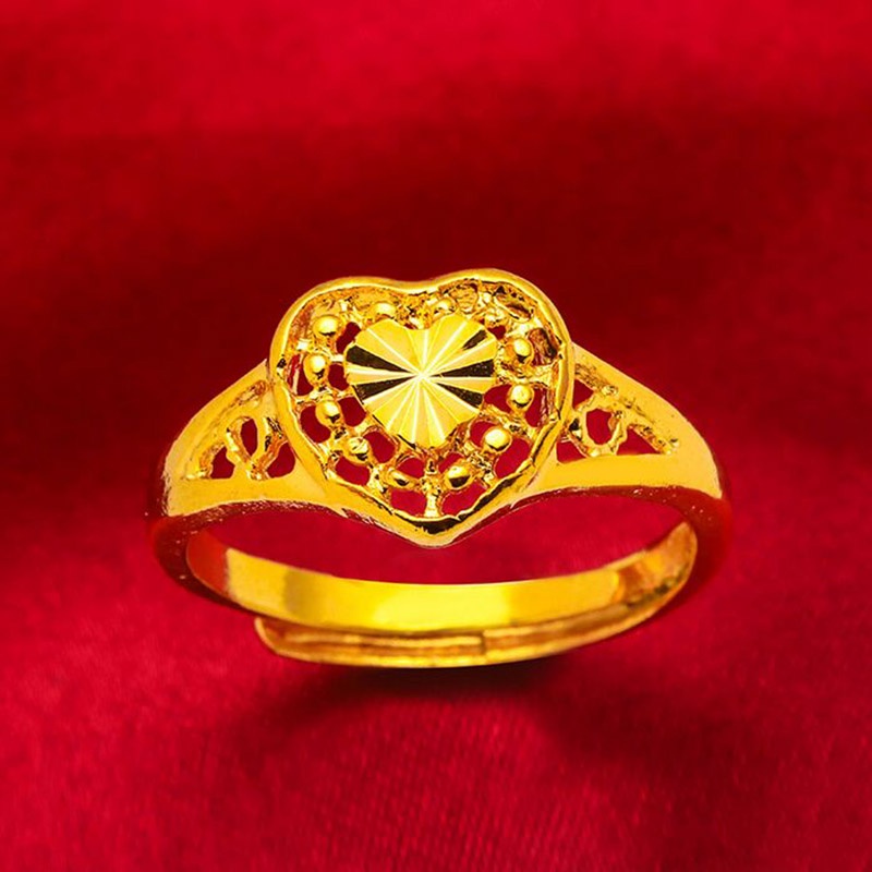 Bisa Cod Cincin Wanita Cinta Emas Asli Kadar 375 Cincin Terbuka Super Star Cincin Hadiah Terbaik Untuk 116C2#