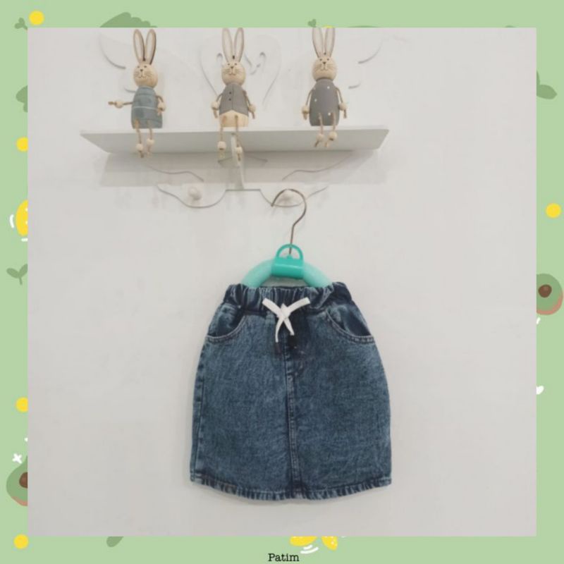 Rok Jeans Denim Washing Anak Perempuan 1-6 Tahun