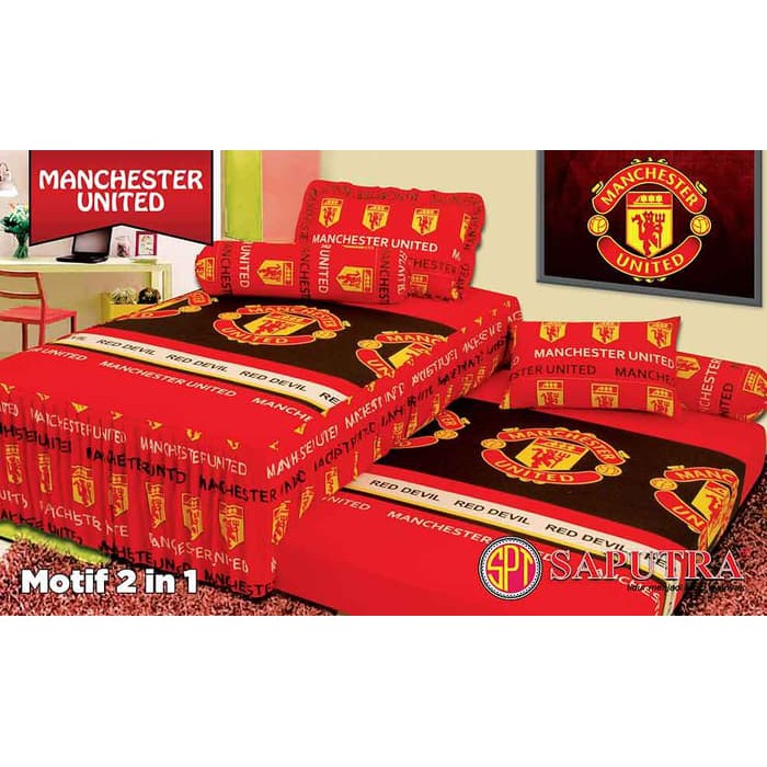 Sprei Saputra Twin 2 in 1 120 x 200 Football Edition Manchaster United