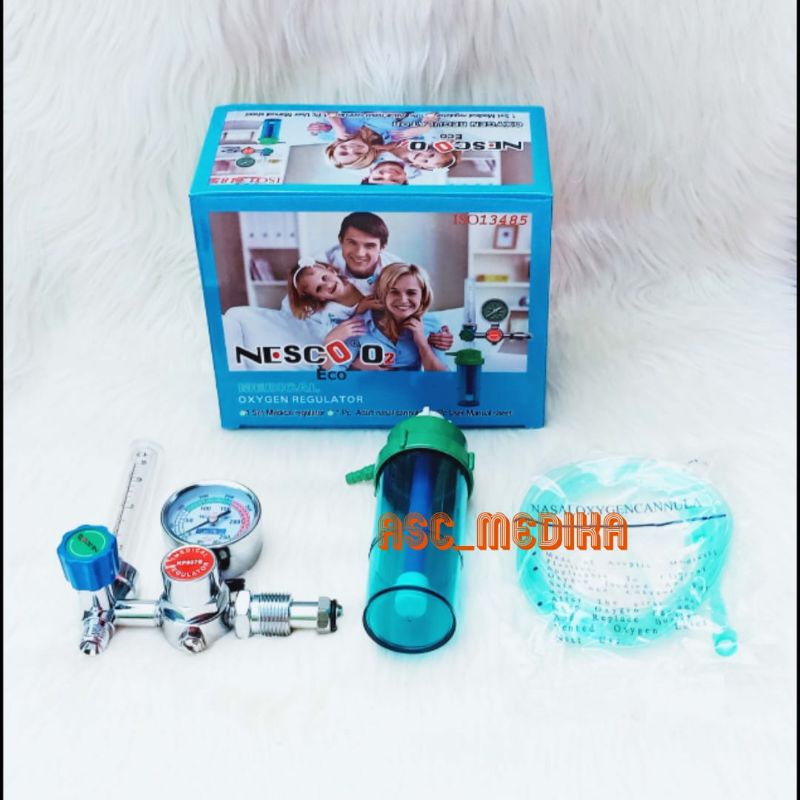 REGULATOR OKSIGEN NESCO / Oksigen Regulator / Nesco Oksigen Regulator Bonus Canula Oksigen O2