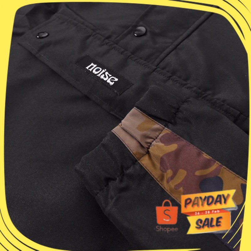 Jaket Merah Hitam Putih polos gradasi korean kpop bts  ungu / NOISE - JACKET COUGLE NOISE BLACK STRI