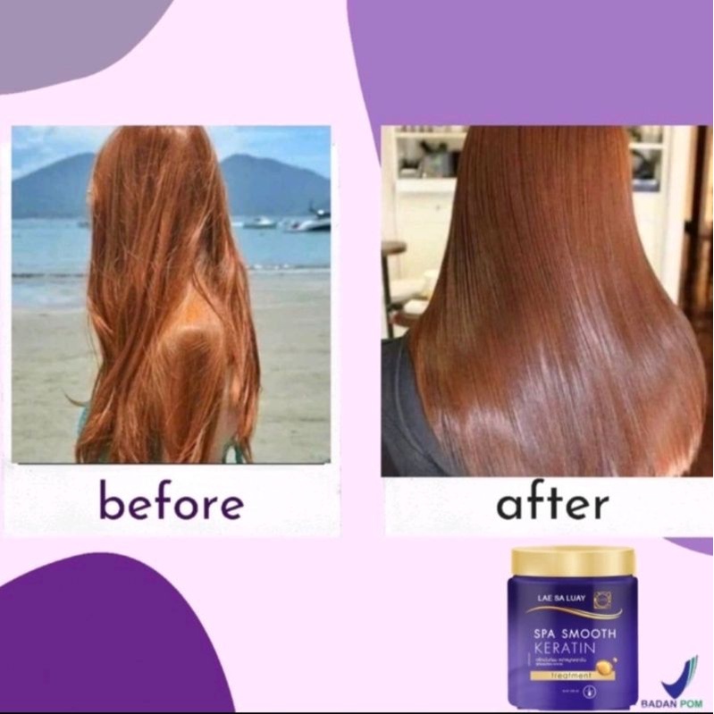 LAE  SA LUAY Hair Spa Smooth Keratin Masker Rambut Hair Mask dan Treatment Shampoo