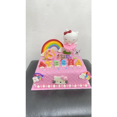 

fondant cake/ kue ultah karakter /kue ulangtahun hellokity /size 22cm