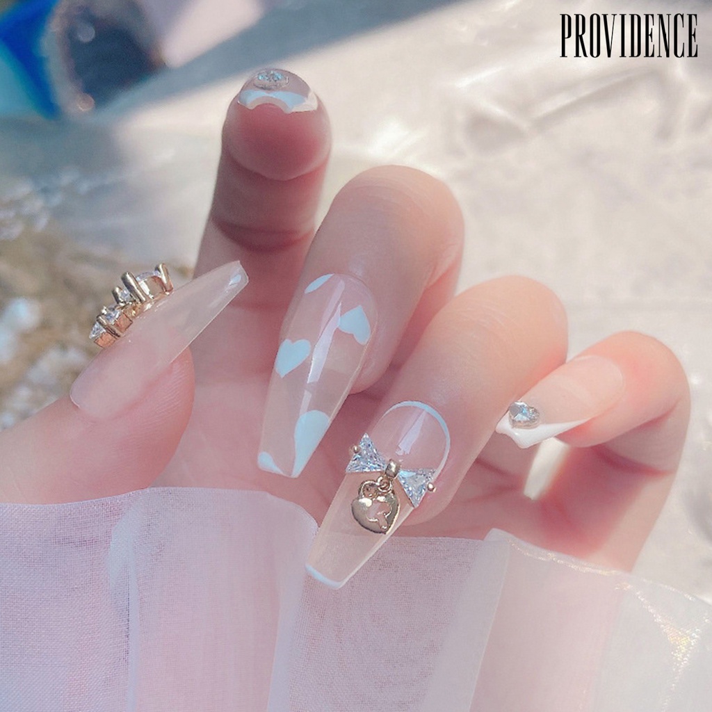 Providence 3Pcs / Set Ornamen Pita Aksen Zircon Anti Karat Untuk Dekorasi Nail Art / Manicure DIY