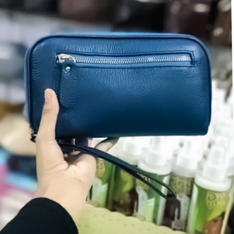 Dompet pastel nagita kulit asli garut model kerang