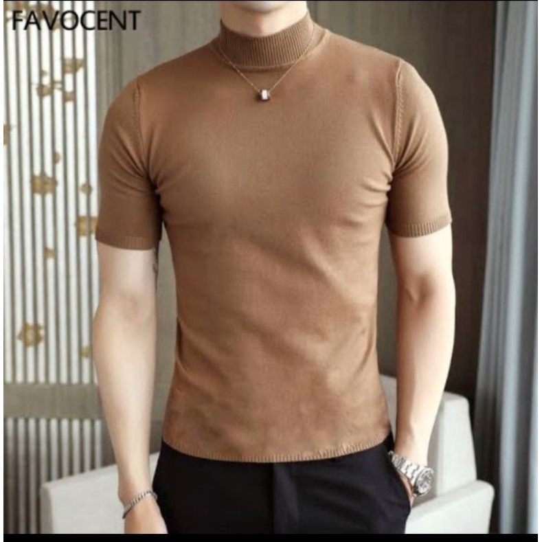 KAOS LEHER TINGGI PRIA LENGAN PENDEK