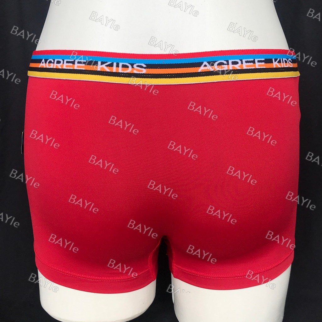 BAYIe - 3 PCS Celana Dalam / CD Anak Laki-laki Cowok BOXER AGREE KIDS 6170 POLOS/ Kid's Underwear Size M L XL