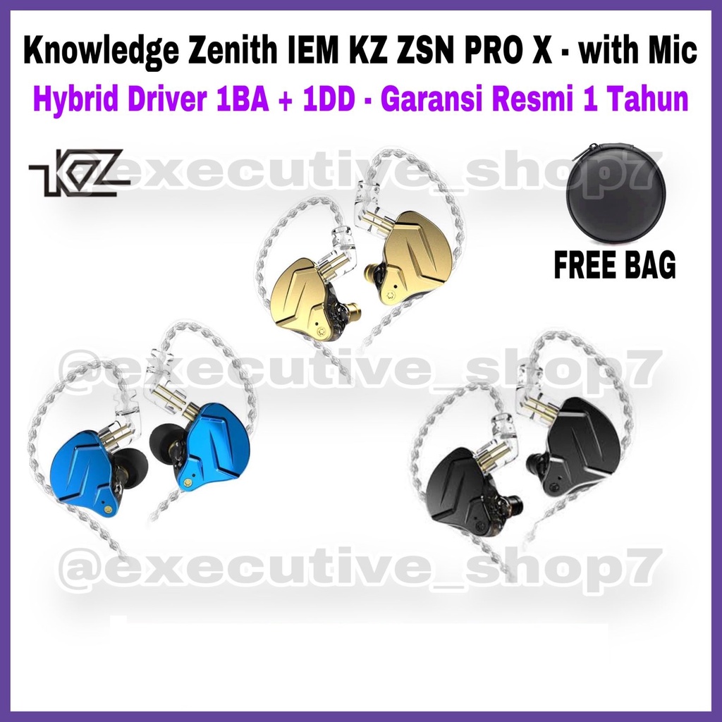 Earphone Knowledge Zenith KZ - ZSN PRO X - Driver IEM 1BA + 1DD