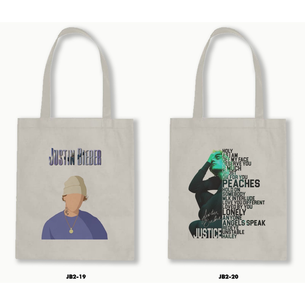 TOTE BAG BLACU - JUSTIN BIEBER 03