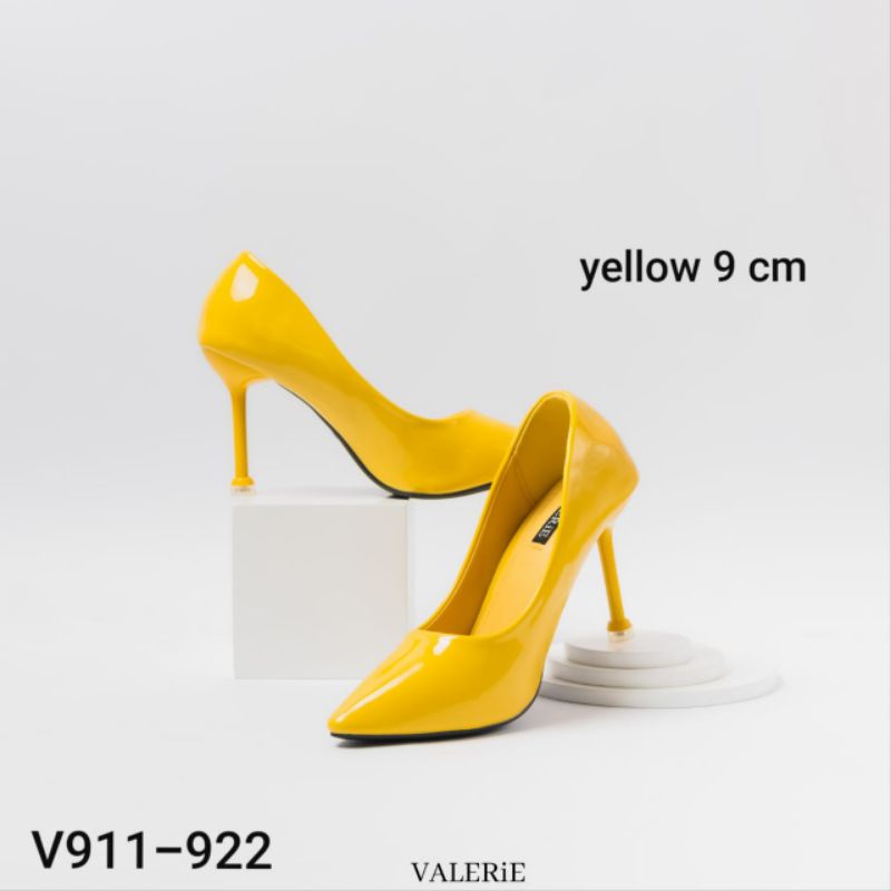 Valerie sepatu heels glossy polos V911-922 SIZE 35-39-lime 37,38
