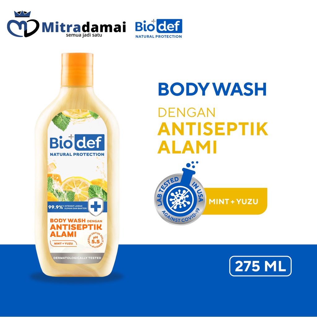 BIODEF Natural Protection Body Wash Botol 275 ml (Sabun Mandi Cair)