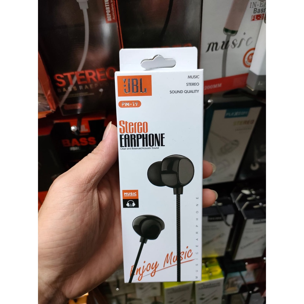 Handsfree Music Sound Quality JBL PM-19 Stereo Earphone