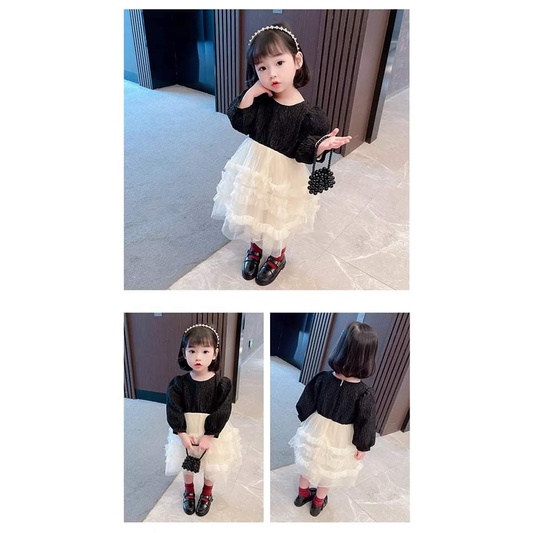 Dress Anak Perempuan Puff Sleeves