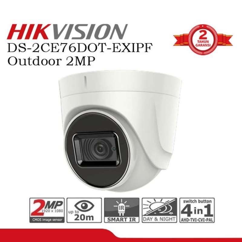 PAKET CCTV HIKVISION 4 CHANNEL 1 KAMERA BEBAS PILIH 2MP TURBOHD/AUDIO 1080P KOMPLIT TINGGAL PASANG