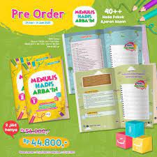 Buku Menulis Hadis Arbain 42 Pokok Ajaran Islam Metode Menebalkan Titik 2 Jilid