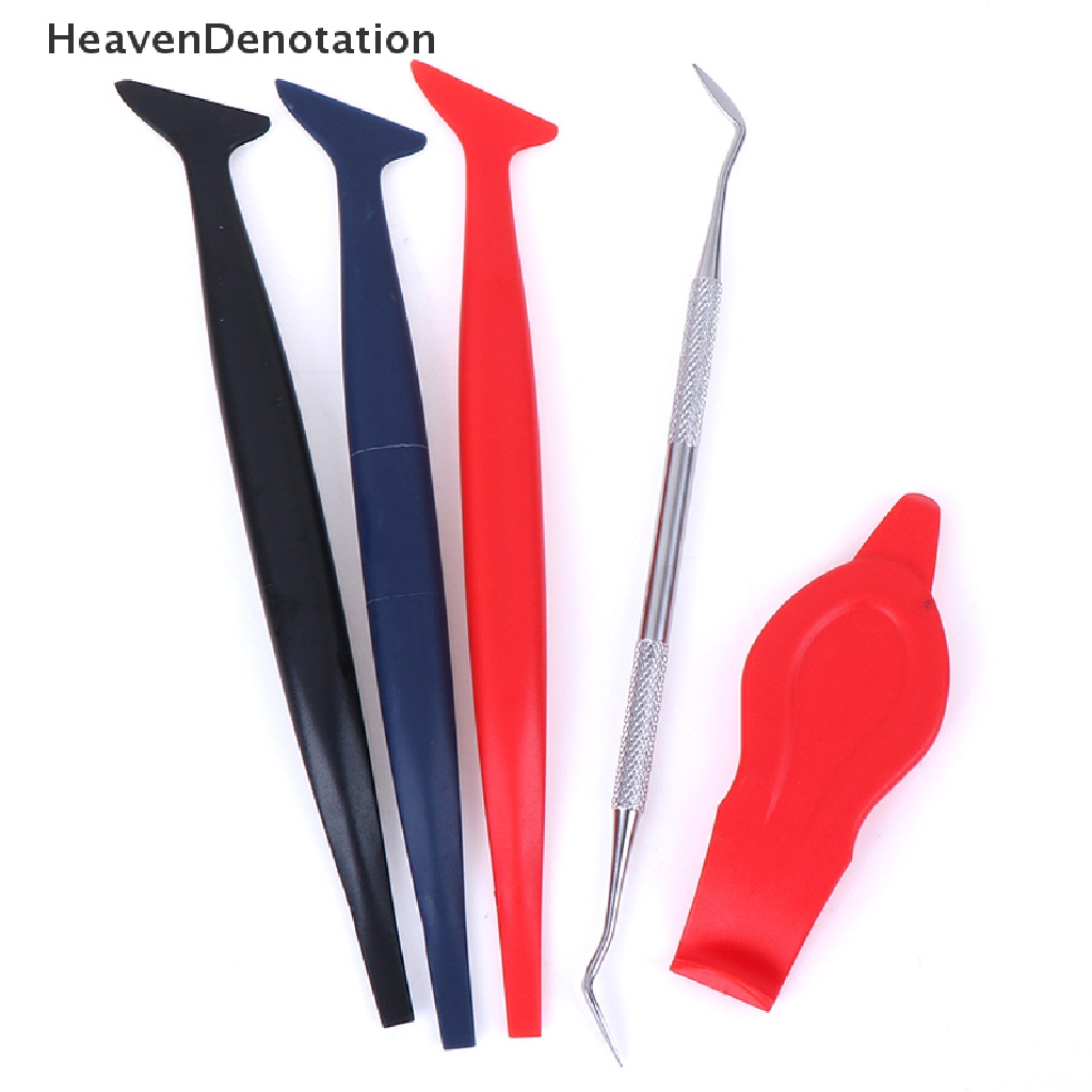 (Heavendenotation) 5pcs / Set Scraper Aplikator Stiker Mobil