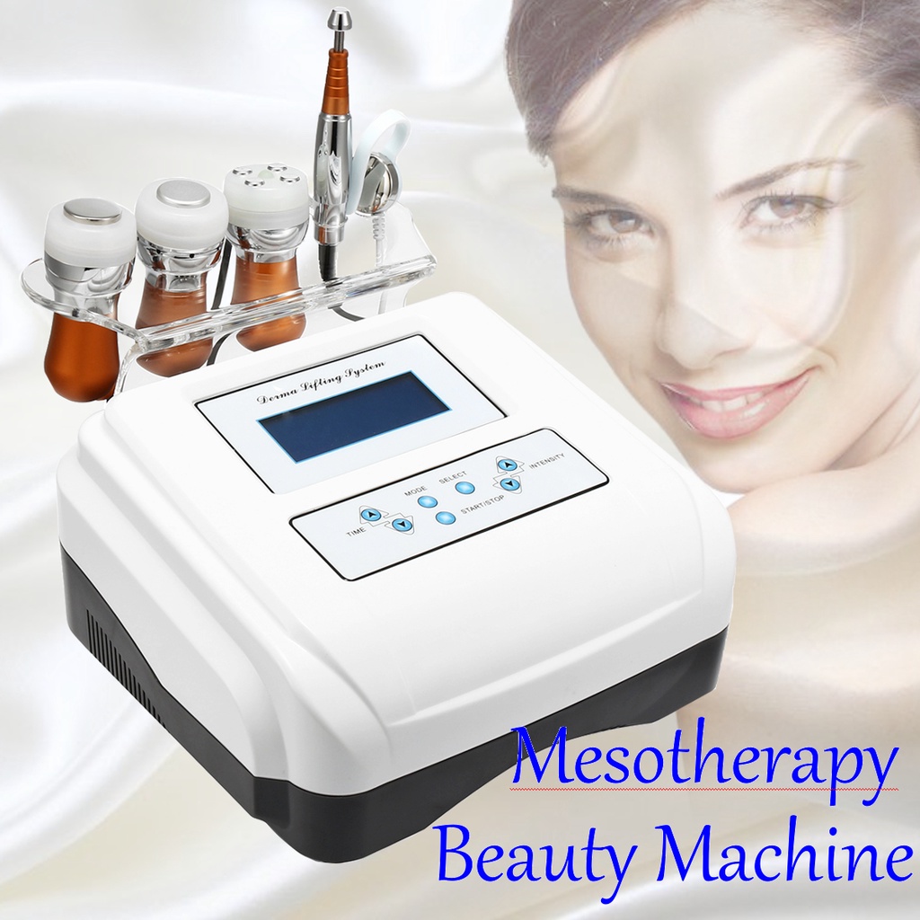 Mesotheraphy face machine non needle 4in1 Meso Theraphy Electroporation Ultrasonic Cooling