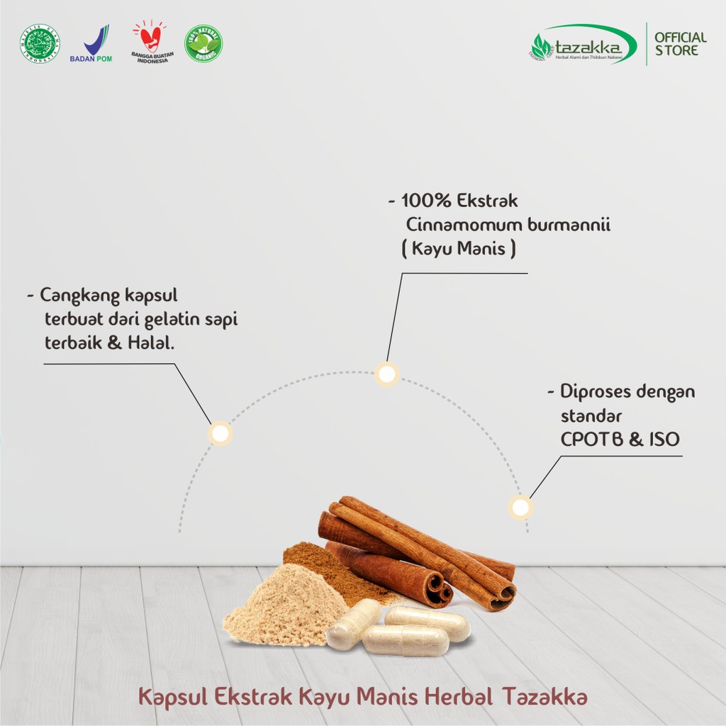 Kapsul Kayu Manis kualitas ekstrak original | Ampuh Atasi Masuk Angin | Alami