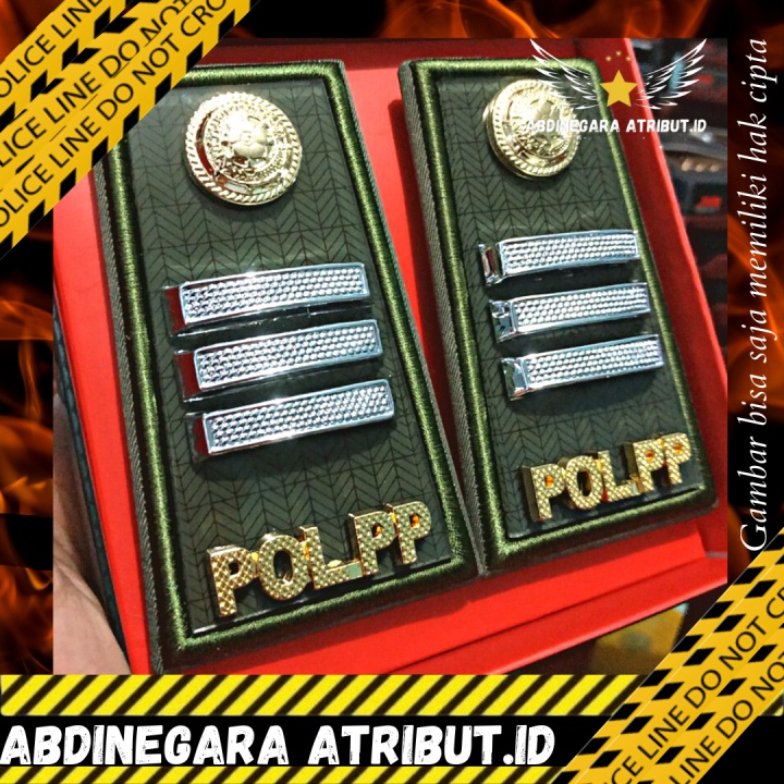 

Pangkat SATPOL PP PDH 2C Mika Kilap Glossy Lis Hijau Cod Perlengkapan Abdinegara Atribut