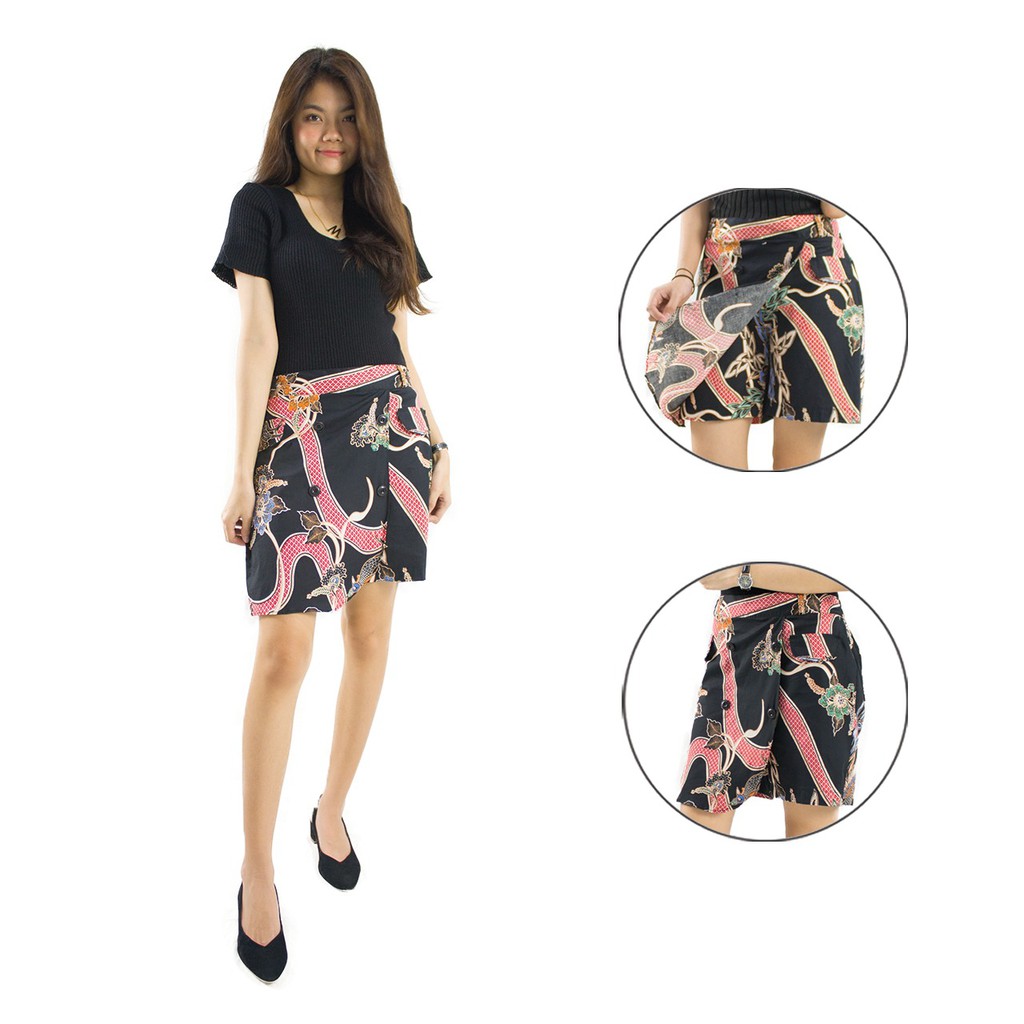 SB Collection Celana Pendek Shefira Hotpants Rok Batik Casual Wanita